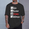 Eat Sleep Anime Repeat For Manga Fans T-Shirt Geschenke für Ihn