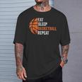 Eat Sleep Basketball Repeat Basketball Coach Sport T-Shirt Gifts for Him