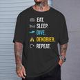 Eat Sleep Dive Dekobier Repeat Diving T-Shirt Geschenke für Ihn