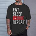 Eat Sleep Dive Repeat Diving Scuba Diver T-Shirt Gifts for Him