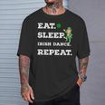 Eat Sleep Irish Dance Repeat Happy St Patrick Day Regalo Per Festa Maglietta Regalos para él