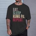 Eat Sleep Kung Fu Repeat Maglietta Regalos para él