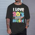 Me Encanta La Música De Los 90 Traje Retro Para Amantes De La Música De Los 90 Camiseta unisex Regalos para él