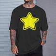 Estrella Amarilla Grande Con Borde Estrella Amarilla Camiseta unisex Regalos para él