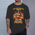 My Favorite Turkeys Call Me Mimi Thanksgiving T-Shirt Gifts for Him