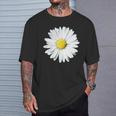Fiore Margherita Bianca Moda Chic Casual Elegante Per Donne Maglia A Manica Maglietta Regalos para él