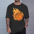 Fire Basketball T-Shirt Geschenke für Ihn