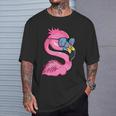 Flamingo Summer Vibes Vacation Flock Bird T-Shirt Gifts for Him