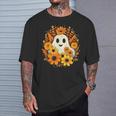 Floral Ghost Halloween Cute Ghost With Flower T-Shirt Gifts for Him