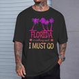 Florida Is Calling And I Must Go Summer Beach Vacation T-Shirt Gifts for Him