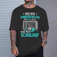 Football Bye Bye Kindergarten I Tschüss Kindergarten T-Shirt Geschenke für Ihn