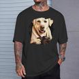 Fotografía Fotográfica Con Cámara De Fotos De Perro Labrador Retriever Camiseta unisex Regalos para él