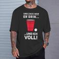 Beer Pong Beer Pong Und Zack War Er Drin T-Shirt Geschenke für Ihn