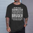 Birthday Ich Bin Stolze Schwester Bruder T-Shirt Geschenke für Ihn