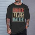 Ginger Lives Matter Retro Colours Redhead T-Shirt Geschenke für Ihn