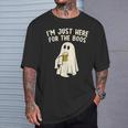 I'm Just Here For The Boos Halloween Costumes Ghost T-Shirt Gifts for Him