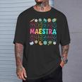 Groovy Maestra Spanish Teacher Welcome Back To School T-Shirt Gifts for Him