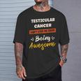 Guerriero Combattente Della Malattia Per La Consapevolezza Del Cancro Ai Testicoli Maglietta Regalos para él