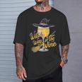 Halloween Witch Way To The Wine Witch T-Shirt Gifts for Him