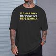 Be Happy Be Positive Bestemmia Italian Maglietta Regalos para él