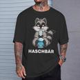 Haschbär Kiffender Waschbär Mit Joint Und Bong For A Boiffer T-Shirt Geschenke für Ihn