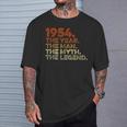 Hombre Cumpleaños Regalo Cosechaintage 1954 Year Man Myth Legend Camiseta unisex Regalos para él