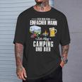 Ich Bin Einfach Mann Ich Mag Camping Und Bier Camperan S T-Shirt Geschenke für Ihn