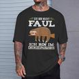 Ich Bin Nicht Faul Energy-Saving Mode Sloth Slogan T-Shirt Geschenke für Ihn