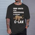 Ich Habe Heute Keine Connection Zu Meiner E-Lan Sloth I Have No Connection T-Shirt Geschenke für Ihn