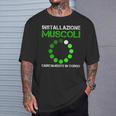 Installazione Muscolare Divertente Palestra & Fitness Uomini Maglietta Regalos para él