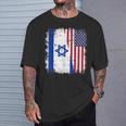 Israel Usa Flag T-Shirt Geschenke für Ihn