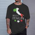 Italia Bella Italia With Italian Map Italy T-Shirt Geschenke für Ihn