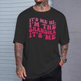 It's Me Hi I'm The Grandma It's Me Pink Groovy Grandma T-Shirt Gifts for Him