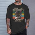 Je Déteste Les Gens Du Matin Et Les Gens Du Matin Et Le Chat T-Shirt Cadeaux pour lui