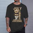 July 44Th Birthday 1980 Awesome Teddy Bear T-Shirt Gifts for Him