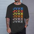 Jvke Colorful With Butterfly And Snake Vintage Retro T-Shirt Gifts for Him