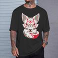 Kitsune Masque Japonais 9 Queues De Renard T-Shirt Cadeaux pour lui