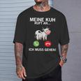 Kuh Ruft An Ich Muss Gehen T-Shirt Geschenke für Ihn