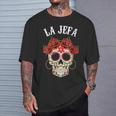La Jefa Sugar Skullêtements Mexicain Dia De Los Muertos Dead T-Shirt Cadeaux pour lui