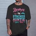 Lashes Or Staches Auntie Loves You Gender Reveal Family Part T-Shirt Gifts for Him