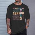 My Last First Day Senior 2025 Back To School Class Groovy T-Shirt Gifts for Him
