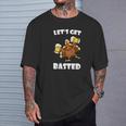 Lets Get Basted Turkey Beer Funny Thanksgiving T-Shirt Gifts for Him