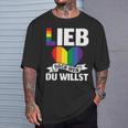 Lgbt Lgbtq Gay Csd Lieb Doch Wen Du Willst Gay Pride T-Shirt Geschenke für Ihn