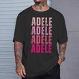 I Love Adele Pattern Personalised Name Adele T-Shirt Geschenke für Ihn