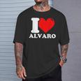 I Love Alvaro T-Shirt Geschenke für Ihn