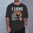 I Love Baking It's My Hobby Biscotti E Panetteria Torte Dolci Maglietta Regalos para él