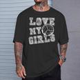 I Love My Girls Volleyball For Moms Dad & Coaches T-Shirt Gifts for Him