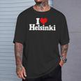 I Love Heart Helsinki Finlandia Maglietta Regalos para él