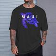 Maui Hawaii Tartaruga Marina Immersioni Spiaggiaacanza Lahaina Maglietta Regalos para él