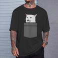 Meme Cat In Bag T-Shirt Geschenke für Ihn